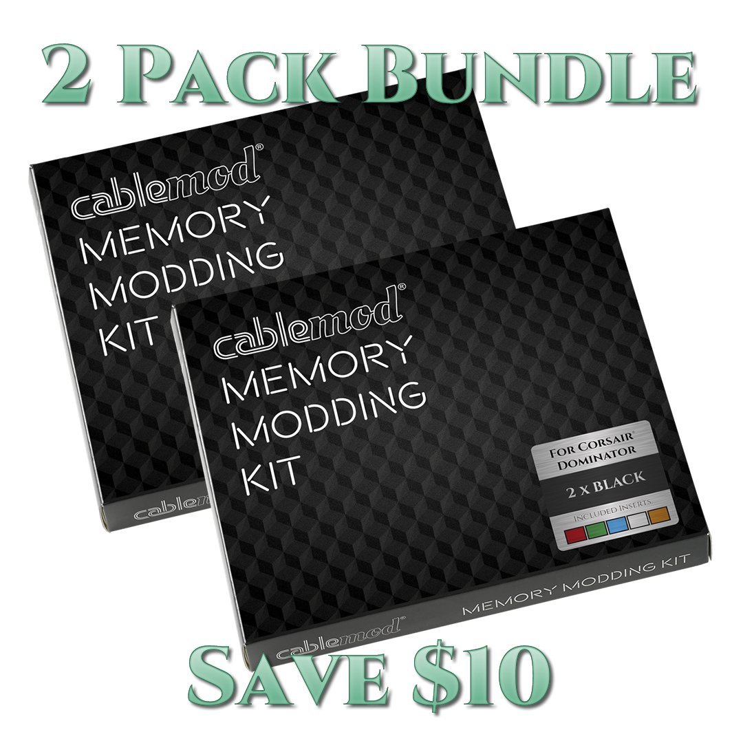 CableMod® Memory Modding Kit for Corsair® Dominator - 2 PACK BUNDLE