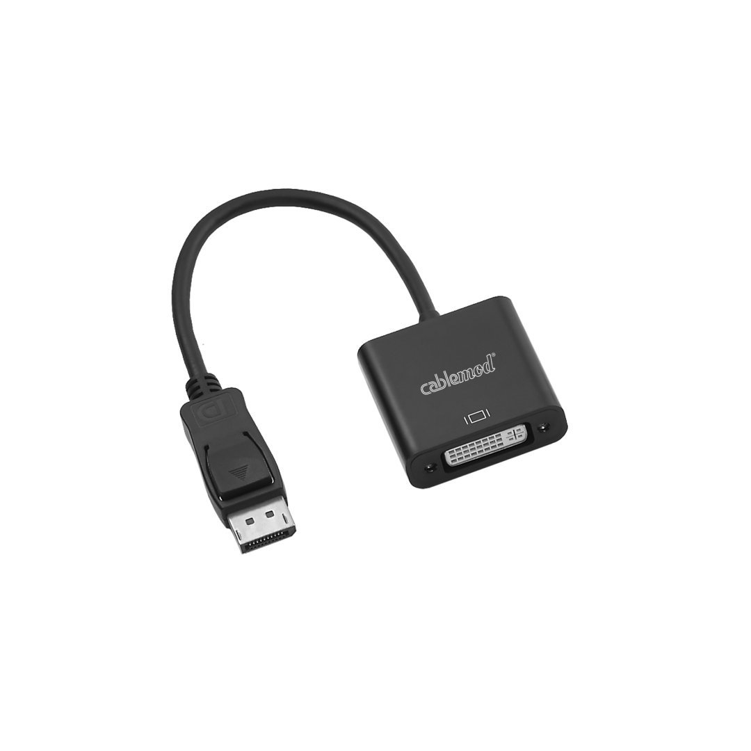 CableMod Basics DisplayPort to DVI-D Adapter - Black 15cm
