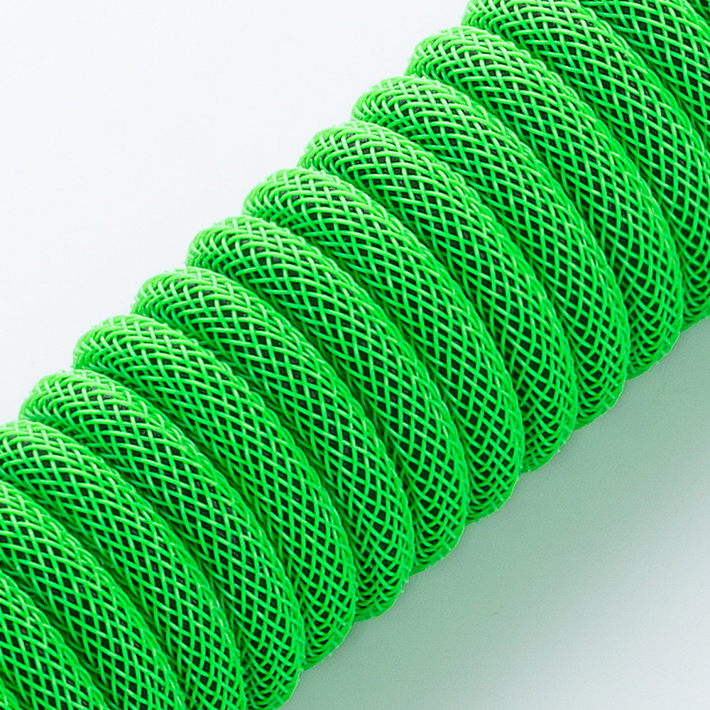 CableMod Classic Coiled Keyboard Cable (Viper Green, USB A to USB