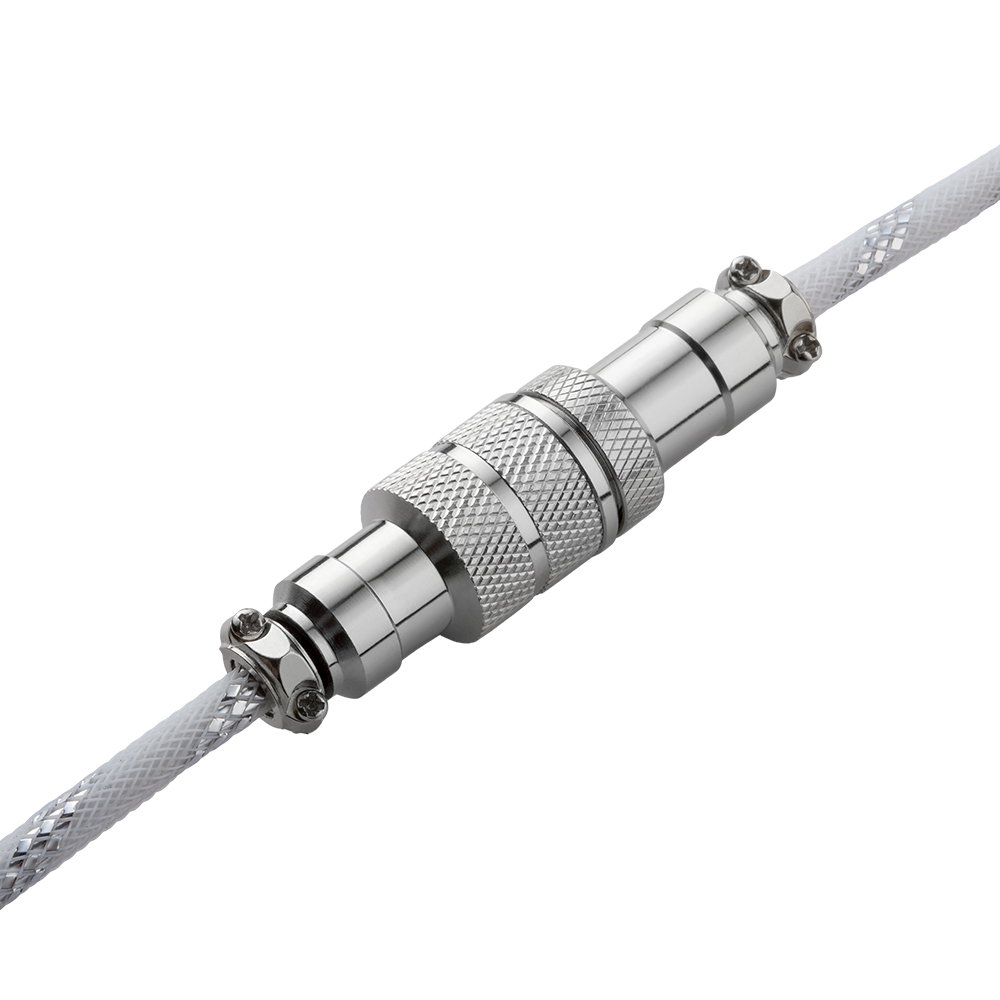 CableMod Pro Coiled Keyboard Cable (Sterling White, USB A to USB