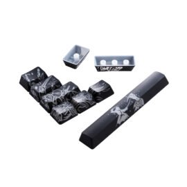 CableMod Premium ABS Laser Modifier Keycap Set - CM Japan Ninja vs Samurai (Black, OEM Profile, ANSI, 14 Keys)