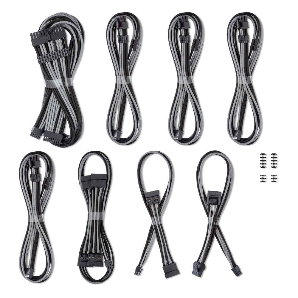 【新品】CableMod 白 スリーブケーブルセット CableMod Classic ModFlex Cable Extension Kit - 8+8 Series - WHITE