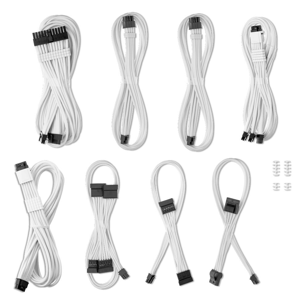 CableMod Pro Series Cable Kit ホワイト CableMod PRO ModMesh Cable Extension Kit - WHITE